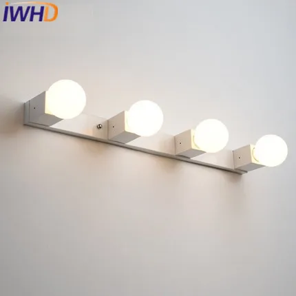 

IWHD 4 Heads Iron Wall Sconce Lamp Modern Led Wall Lamps Bedroom Stair Light Fixtures Lampara Pared Home Lighting Wandlamp