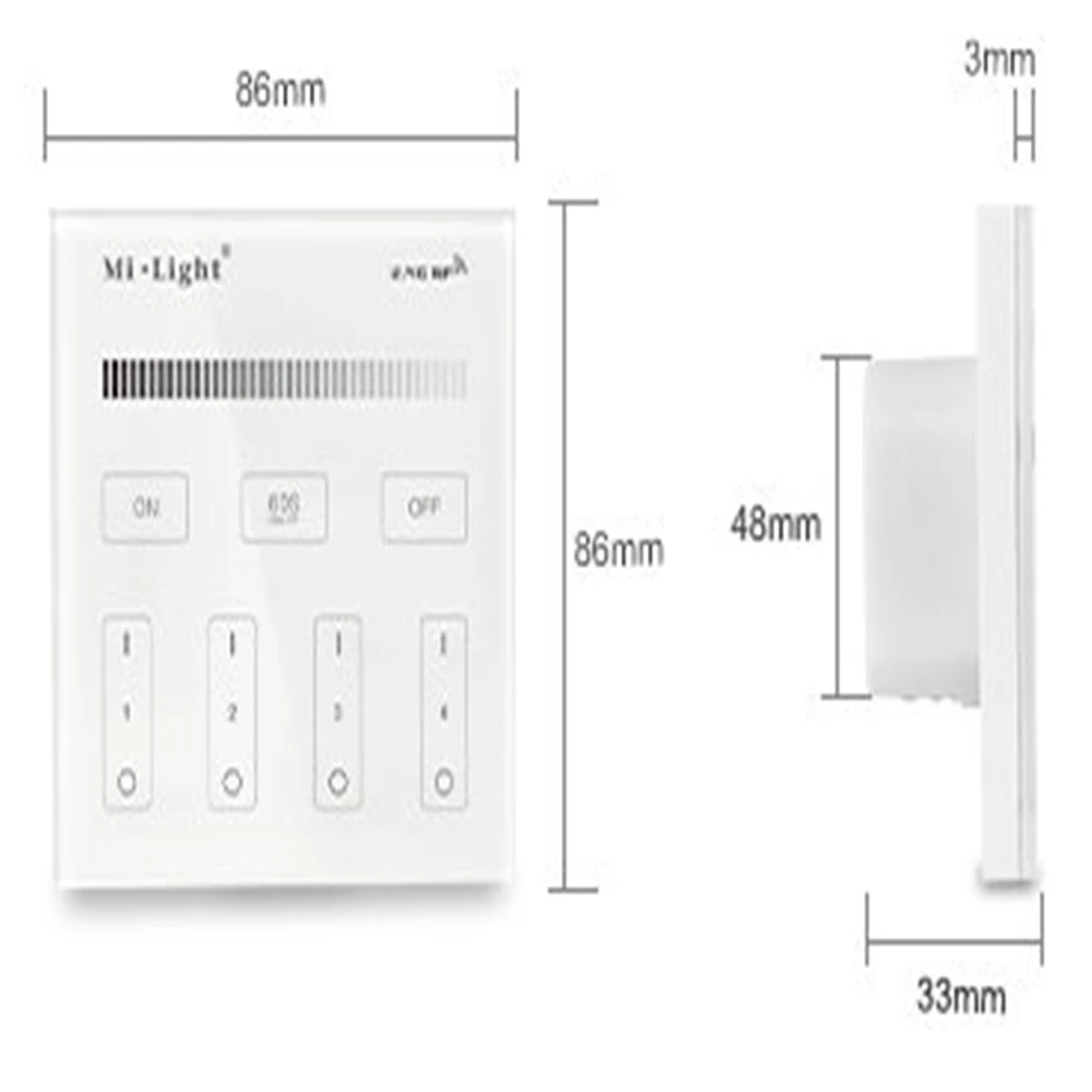 Умная сенсорная панель Mi Light контроллер T1 T2 T3 T4 B1 B2 B3 B4 Одноцветный/RGBW/RGB + CCT для