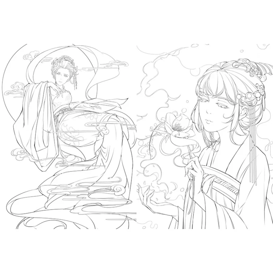 2 шт. Китайский Эскиз фигуры рисование линий художественная книга может