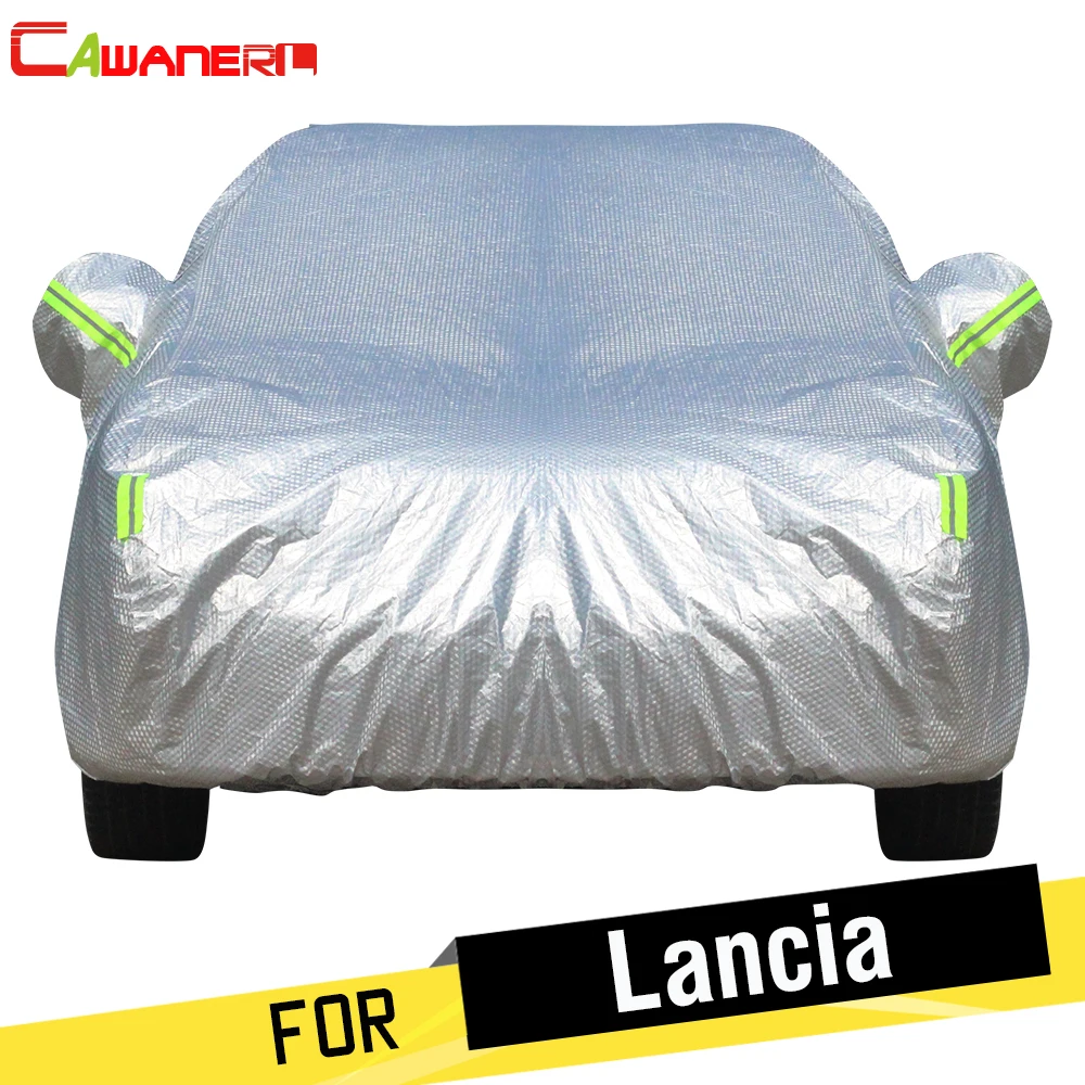 Cawanerl Thicken Car Cover Anti-UV Sun Snow Rain Hail Resistant Cotton Cover For Lancia Thema Thesis Ypsilon Phedra Musa Delta