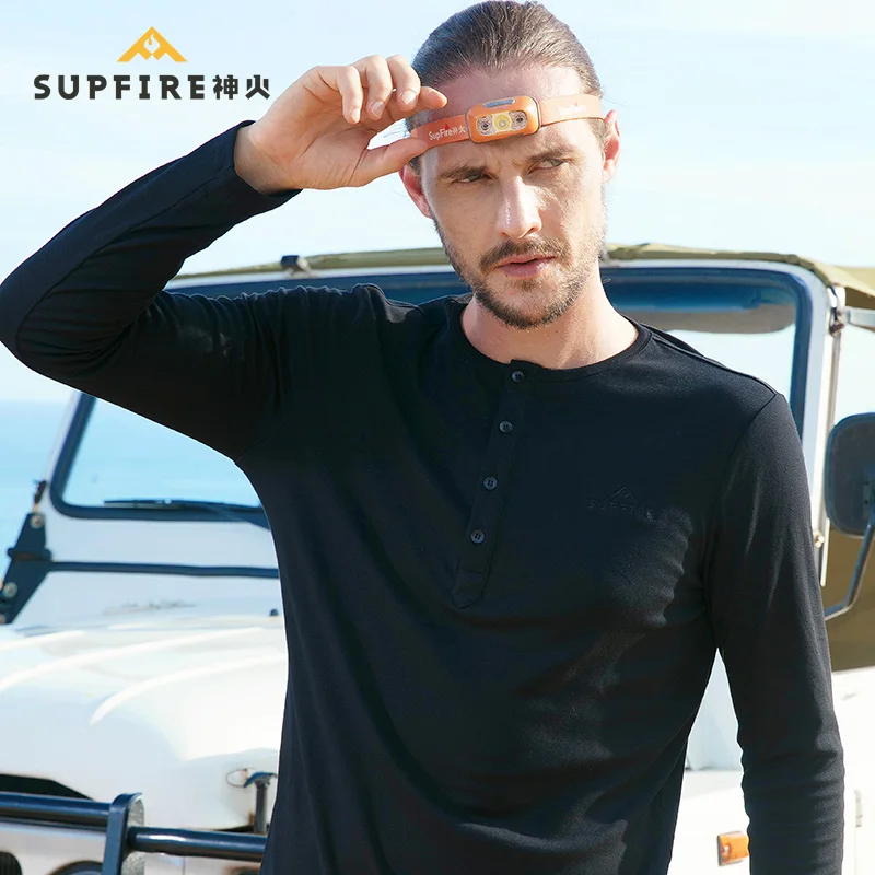 Supfire футболка спорт фитнес тренажерный зал Футболка Для мужчин Генри воротник