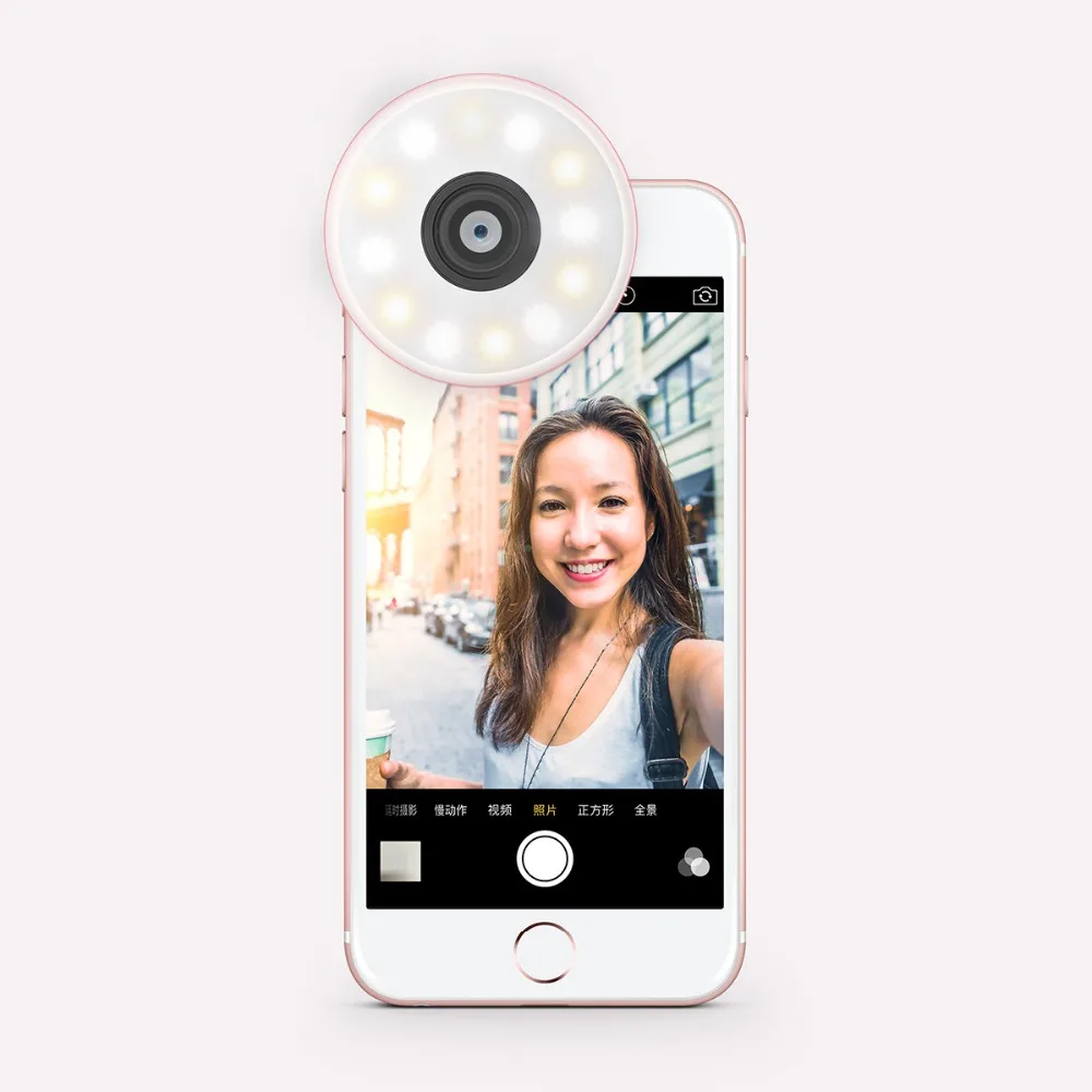 Metrans 12 LED USB Self-timer Flash Camera Clip-on Phone Circle Ring lens beauty Fill Light Lamp For Cell Smartphone | Мобильные