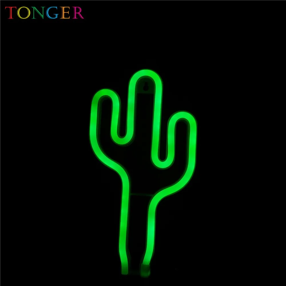 TONGER светильник для вечеринки ночное украшение светодиодный в форме зеленого