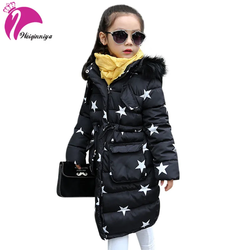 Русская зима толстые теплые зимние детские пуховики для маленьких девочек