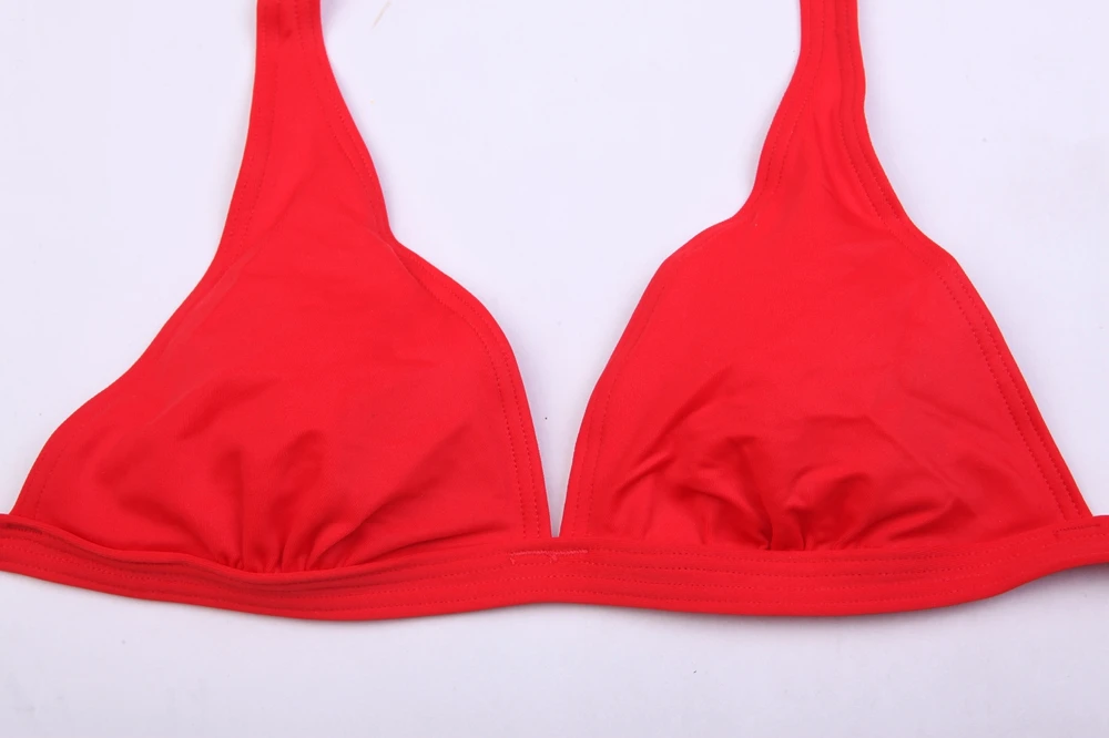 Новинка 2019 бикини женский в Европе и однотонный сексуальный Низкий вырез на