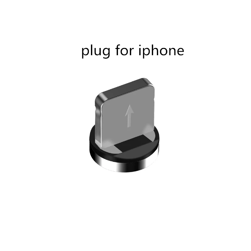 IOS Plug Only GREENPORT Круглый Магнитный кабель Micro usb type C кабель для iphone xs max samsung S8 S9 зарядки мобильного телефона Android зарядное устройство Шнур - Цвет: IOS Plug Only