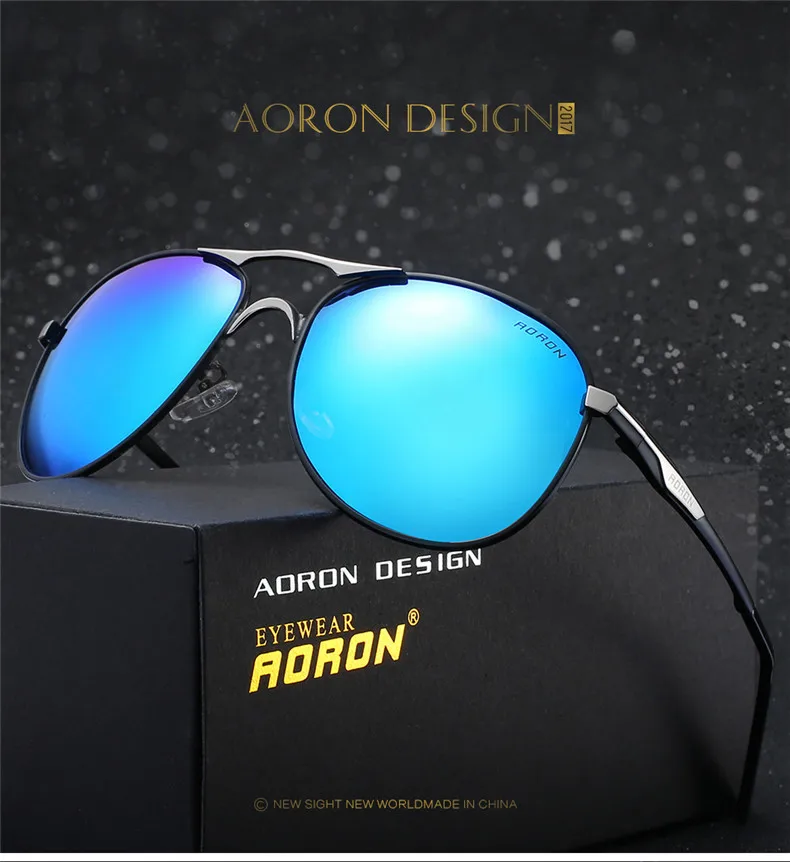 Высококачественные поляризованные зеркальные солнцезащитные очки UV400 мужские