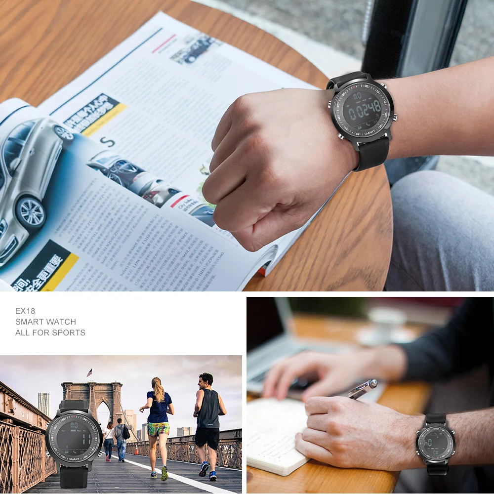 Accewit EX18 Bluetooth Smart Watch Sport секундомер Водонепроницаемый наручные часы Шагомер