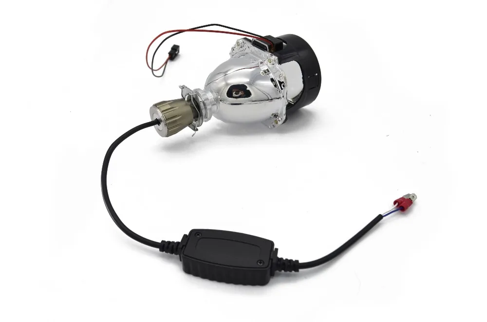 2,5 дюймов bi светодиодный объектив проектора с ангельскими глазами кожухи H1 H4 H7 мотоцикл автомобиль hid Лампа фара автомобиля Стайлинг изменить