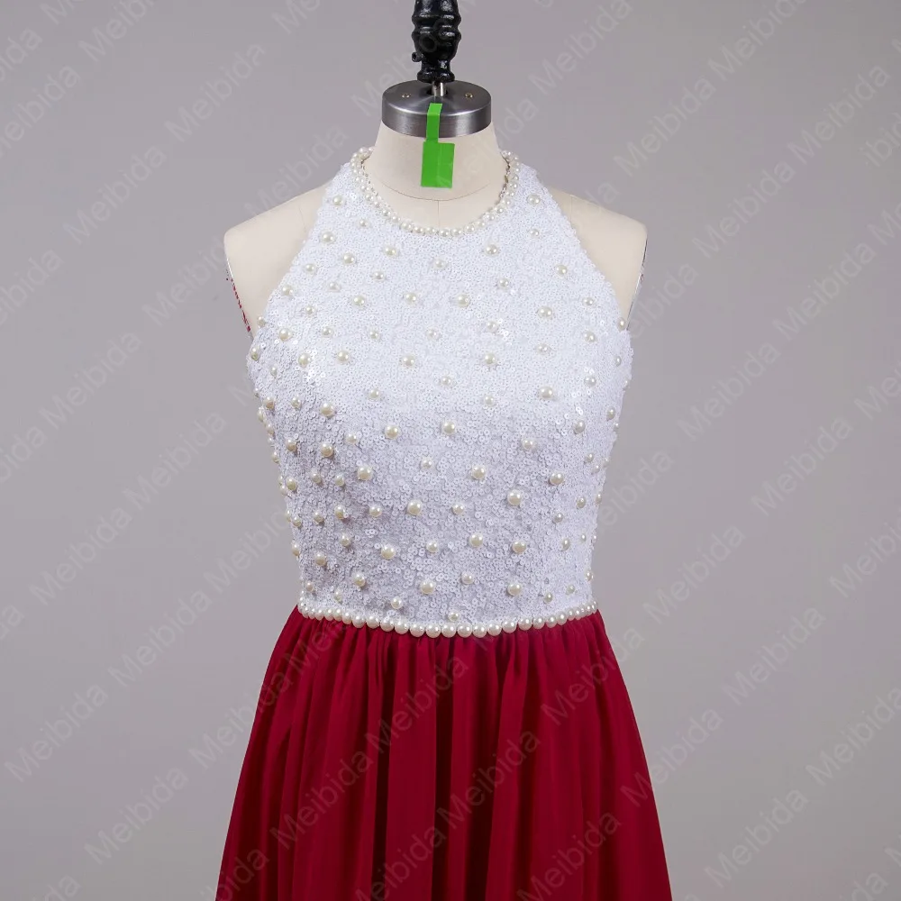 Open Back Sexy Mother Of The Bride Dresses Beaded Chiffon Romantic Red Custom Made Floor Length Real Image 2015 New Arrival RM11 | Свадьбы и