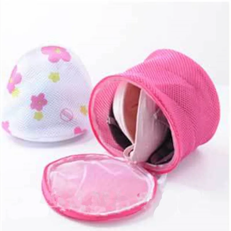 1pcs Polyester laundry bag underwear bra socks wash washing machine round mesh zipper net protective cover |