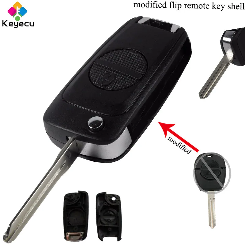 KEYECU модифицированный флип-чехол для автомобильного ключа с дистанционным