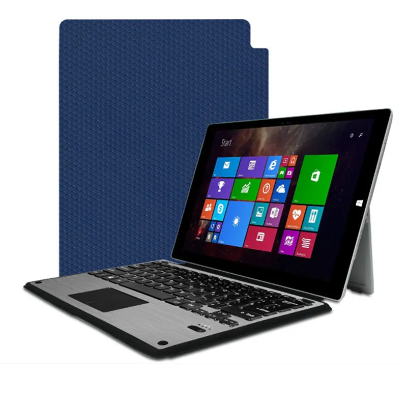 Royal blue Kemile ультра-тонкий тачпэд беспроводной Алюминиевый сплав Bluetooth клавиатура чехол для microsoft Surface Pro 6 Pro 5 Pro 4 Pro 3 Чехол - Цвет: Royal blue