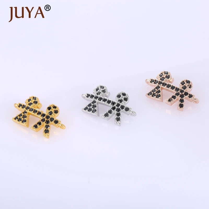 Высокое качество медный металлический Micro Pave черный циркониевый горный хрусталь