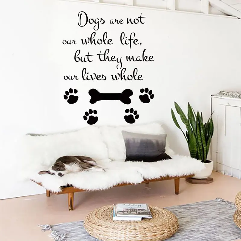 

Dog Wall Stickers Grooming Salon Decoration Pets Dog Wall Decal Removable Vinyl Pets Dog Quote Wall Sticker Pets Shop Art RL11
