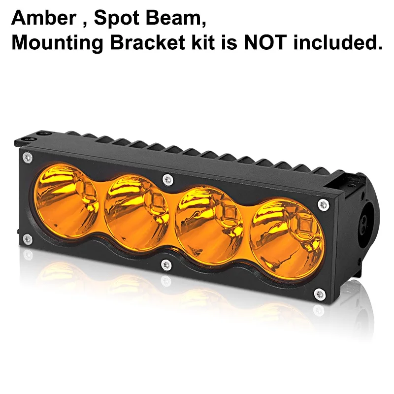 Amber Spotlight 7,5 дюймов 40 Вт модульный светодиодный светильник Однорядный светодиодный рабочий светильник Янтарный Белый прожектор комбо 4300 К 6500 к ремонт автомобиля - Цвет: Amber Spotlight