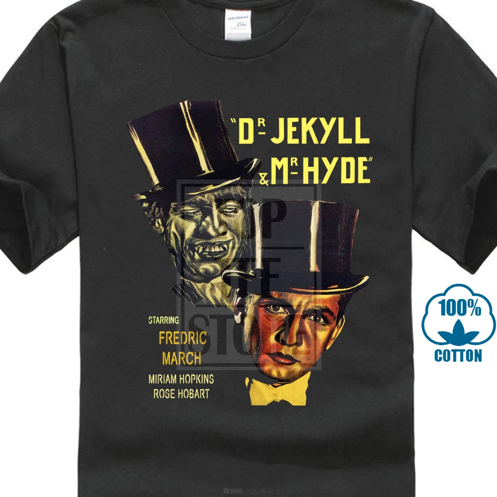 Постер Фильма Dr.Jekyll &amp Mr.Hyde 1886 Футболка Черная темно-синяя фиолетовая все размеры