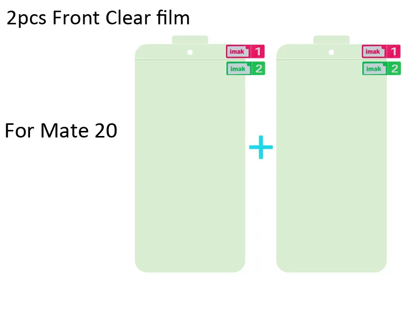 2xFront Imak Гидрогелевая пленка 3 III для huawei mate 20 Pro Lite задняя Передняя Задняя Защитная Прозрачная Олеофобная пленка - Цвет: 2xFront