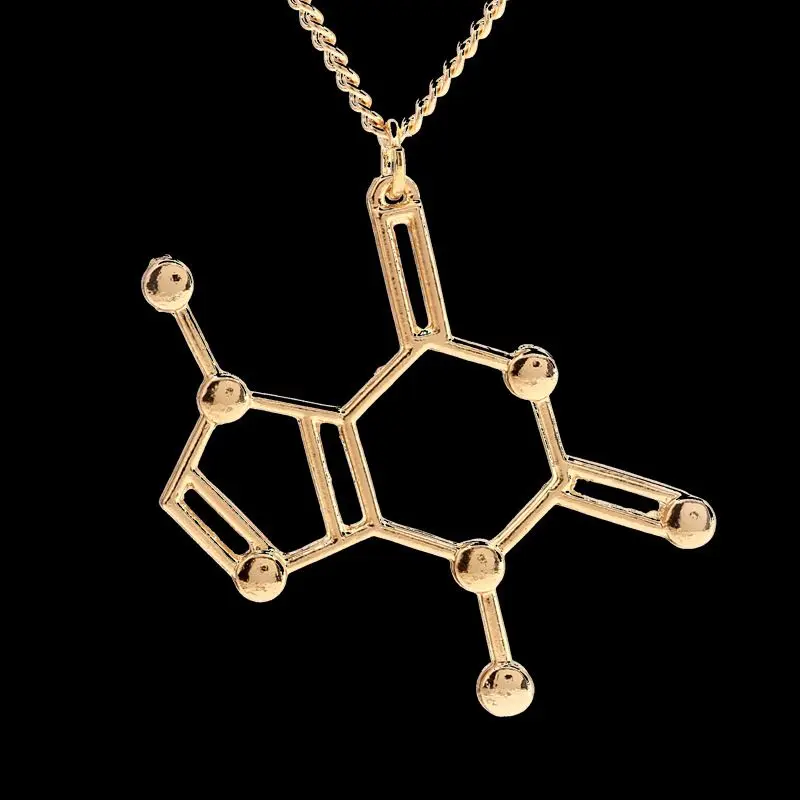 12 pcs/lot wholesale Fashion Design DNA Necklace Serotonin Dopamine Acetylcholine Biochemistry Molecule Chain Pendant | Украшения и