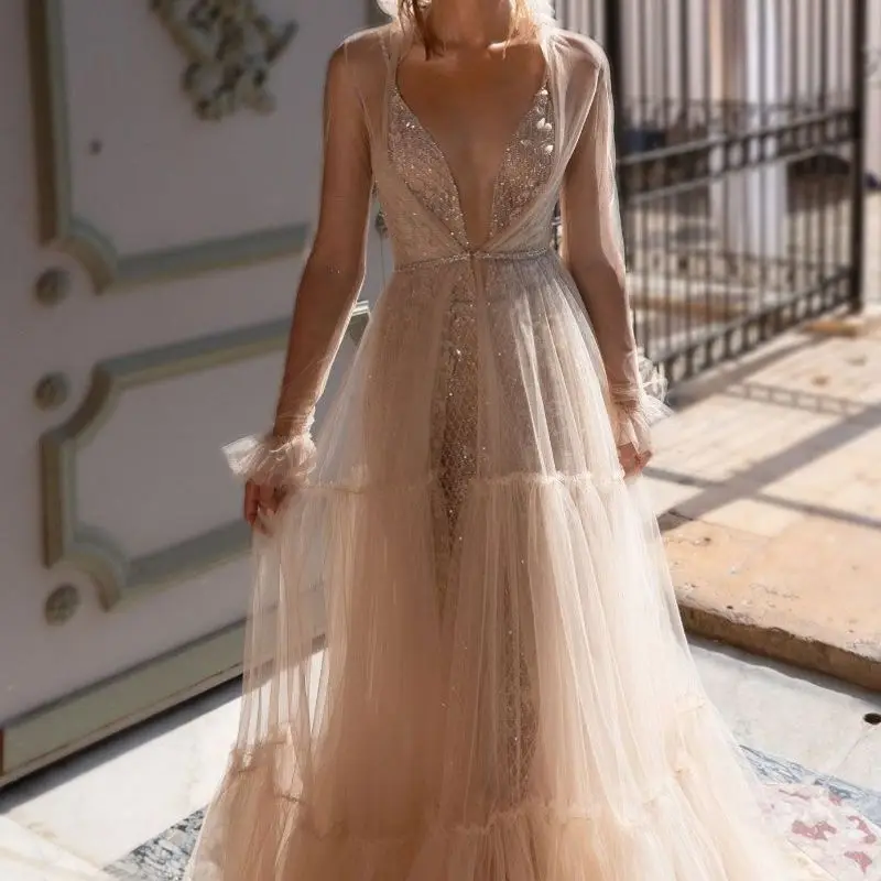 Новое платье в европейском и американском стиле сексуальное с глубоким