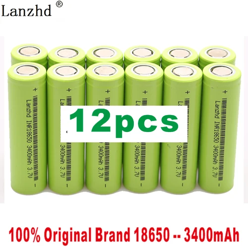 12 PCS-3400mAh Новинка 3,7 18650 батарея 3400mAh INR18650 30A разрядка литий-ионная аккумуляторная батарея для фонариков инструменты и игрушки(10-40 шт - Цвет: 12 PCS-3400mAh