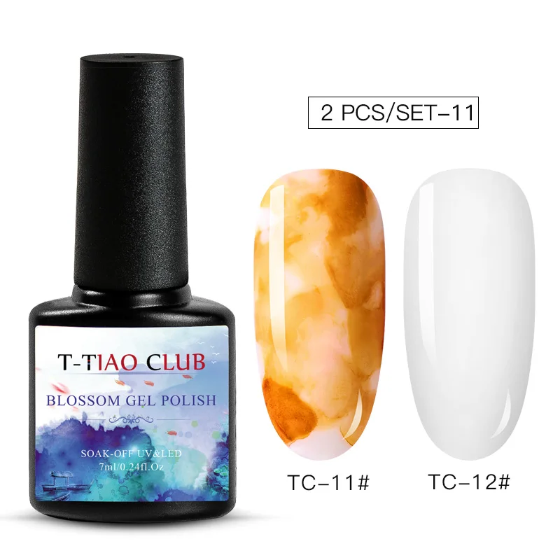 MZH04510 T-TIAO CLUB floming лак для ногтей 7 мл градиентные акварельные чернила красная фиолетовая для украшения ногтей лак для маникюра DIY Дизайн украшения - Цвет: MZH04510