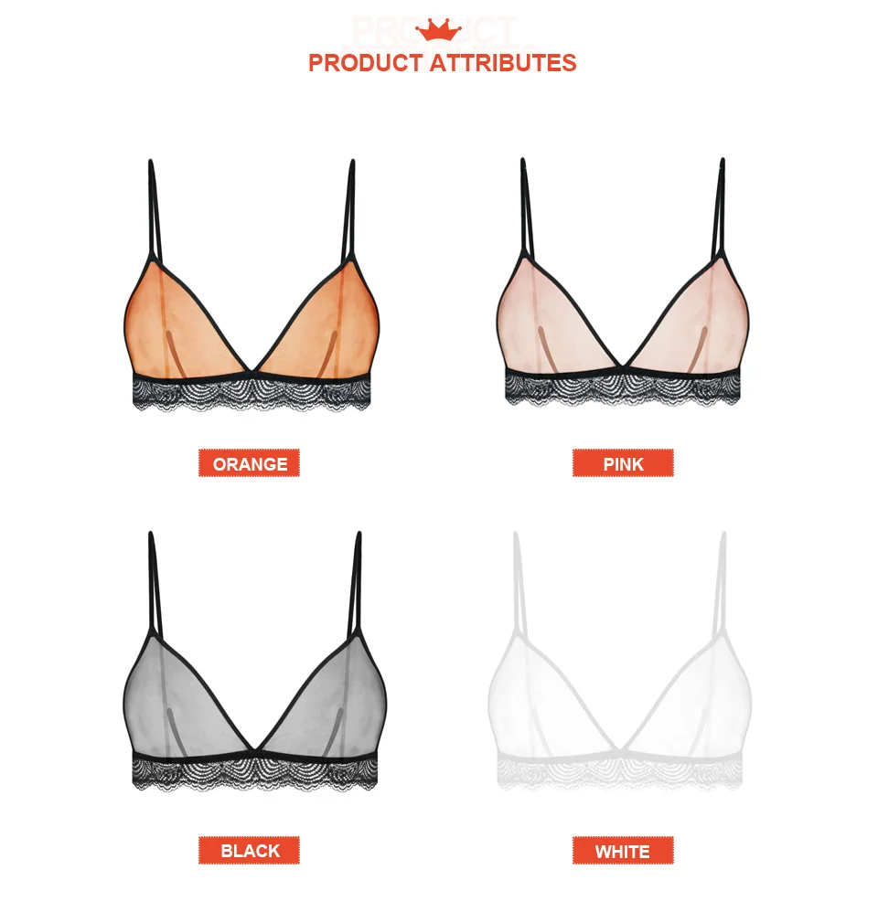 Новые пикантные бюстгальтеры для Для женщин прозрачные кружева Bralette Красота сетки бюстгальтер женский бесшовные неприкрытая бюстгальтер Femme белье