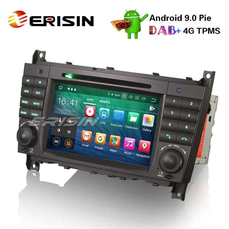 Erisin ES7969C-64 7 &quotAndroid 9 0 автомобильный стерео DAB + GPS SatNav DVD SD для Mercedes Benz C/CLK Class W203 W209 |