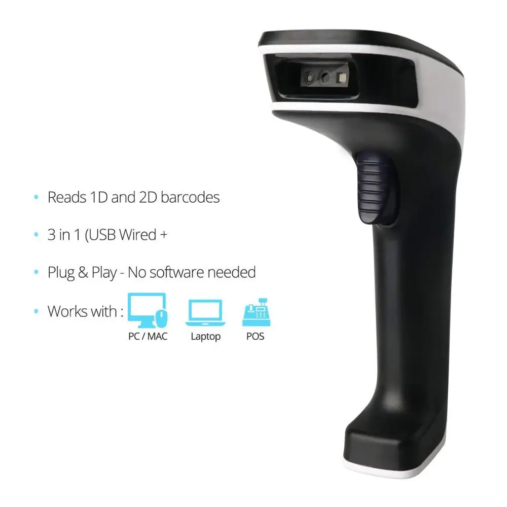 Сканер штрих-кода Yanzeo E3 2D USB проводной Ручной QR PDF417 Data Matrix Barc-код для аптеки