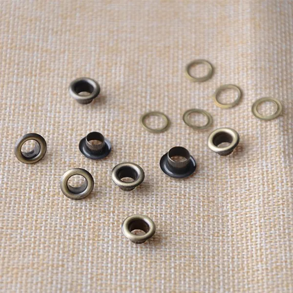8mm (inside)Bronze eyelets grommet 1/2 inch barrel diameter Antique Brass DIY Rivet Grommets with Washers 1000pcs/lot