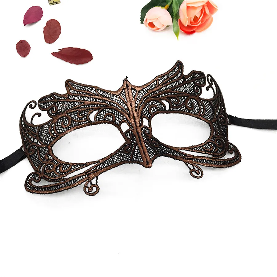 Masquerade Gold Purple Blue Lace Mask Halloween Cutout Prom Party Accessories Sexy Eye Face Venetian Masks Favor|Маски для