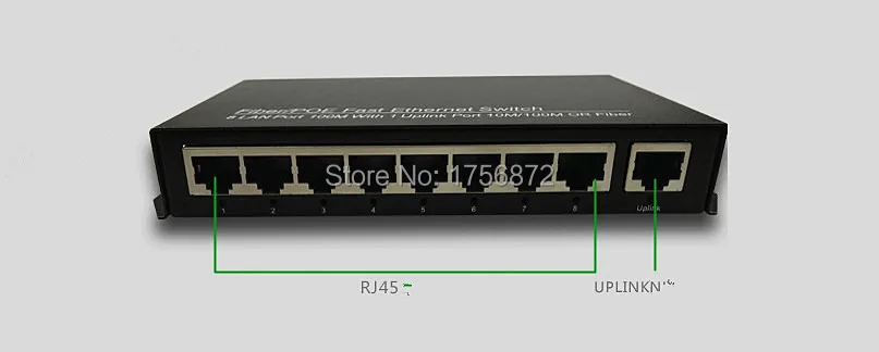Сетевой коммутатор POE 8 портов 10 / 100 м 15 4 Вт | Мобильные телефоны и аксессуары