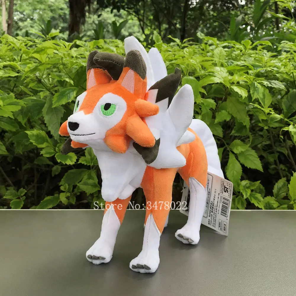 Фото 24 см, Покемон-центр, заката, Lycanroc, плюшевая игрушка, Cuddly Rugarugan, мультфильм, мягкая кукла-животное №3