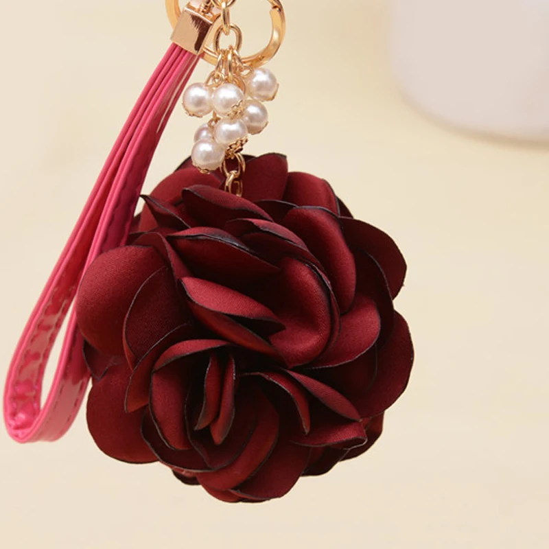 Корейский стиль милый брелок для автомобиля подвесные жемчужные брелки кольца