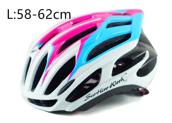 Scohiro взрослый велосипедный шлем спортивный M L 54-61 см Сверхлегкий в форме MTB шлем для горного велосипеда Cascos Bicycle SM велосипедный шлем - Цвет: SW PINK BLUE L
