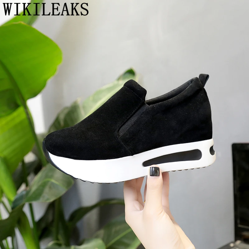 Женская обувь черного цвета на платформе Кроссовки Tenis Feminino Женские туфли