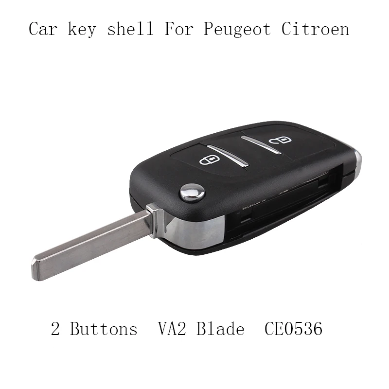 Чехол для ключей с 2 кнопками VA2 Blade откидной складной чехол Citroen C2 C3 C4 C5 C6 C8