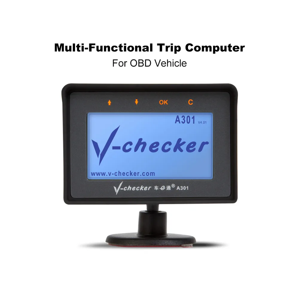 

V-checker A301 Trip Computer OBD II Scanner Car Engine Fault Code Reader CAN Diagnostic Scan Tool