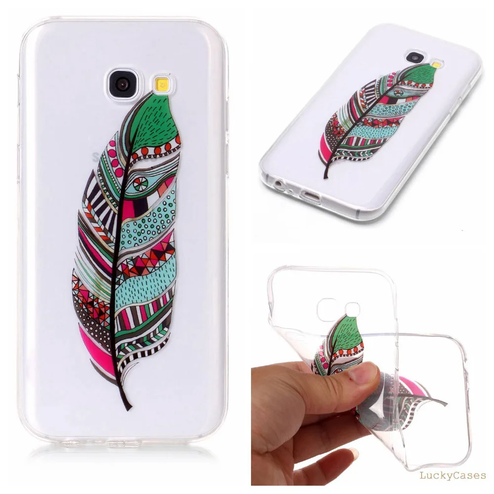 High Quality new Soft Silicone TPU phone case For Samsung A3 2017 A320 etui conque with Doughnut feather Dreamcatcher Pattern |