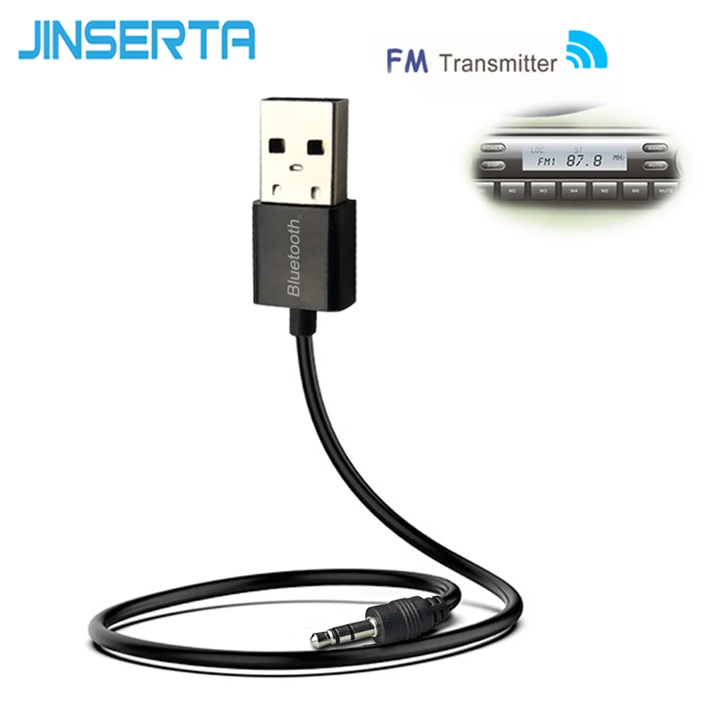 JINSERTA автомобильный bluetooth адаптер приемник Беспроводная Музыка 3 5 мм AUX Jack аудио