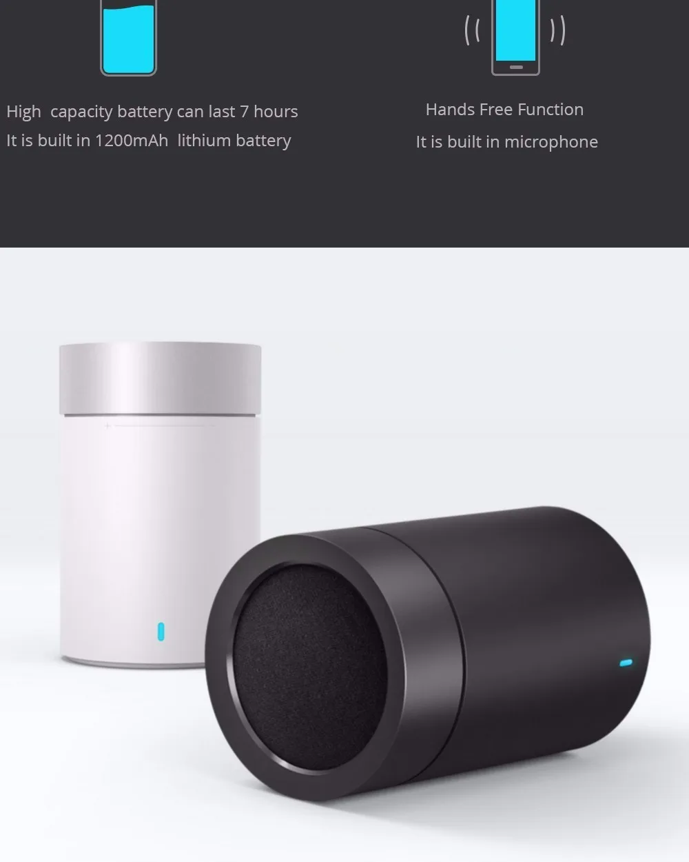 xiaomi bluetooth динамик версия 2 cannon Колонка tymphany 1200 мАч батарея xiaomi динамик 2ND PC+ ABS Материал BT 4,1