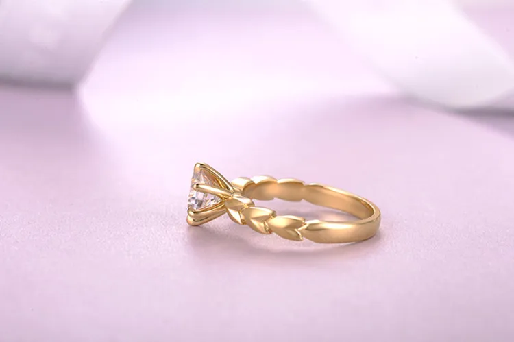 Бренд ZOCAI кольцо подлинное 18 K золото(Au750) Настоящее 0,30 CT Сертифицированный бриллиант обручальное кольцо W06505