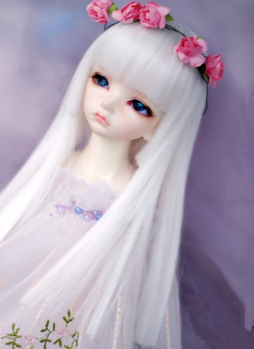 Парики для кукол длинные прямые волосы белого цвета доступные 1/6 1/4 1/3 BJD SD DD MDD