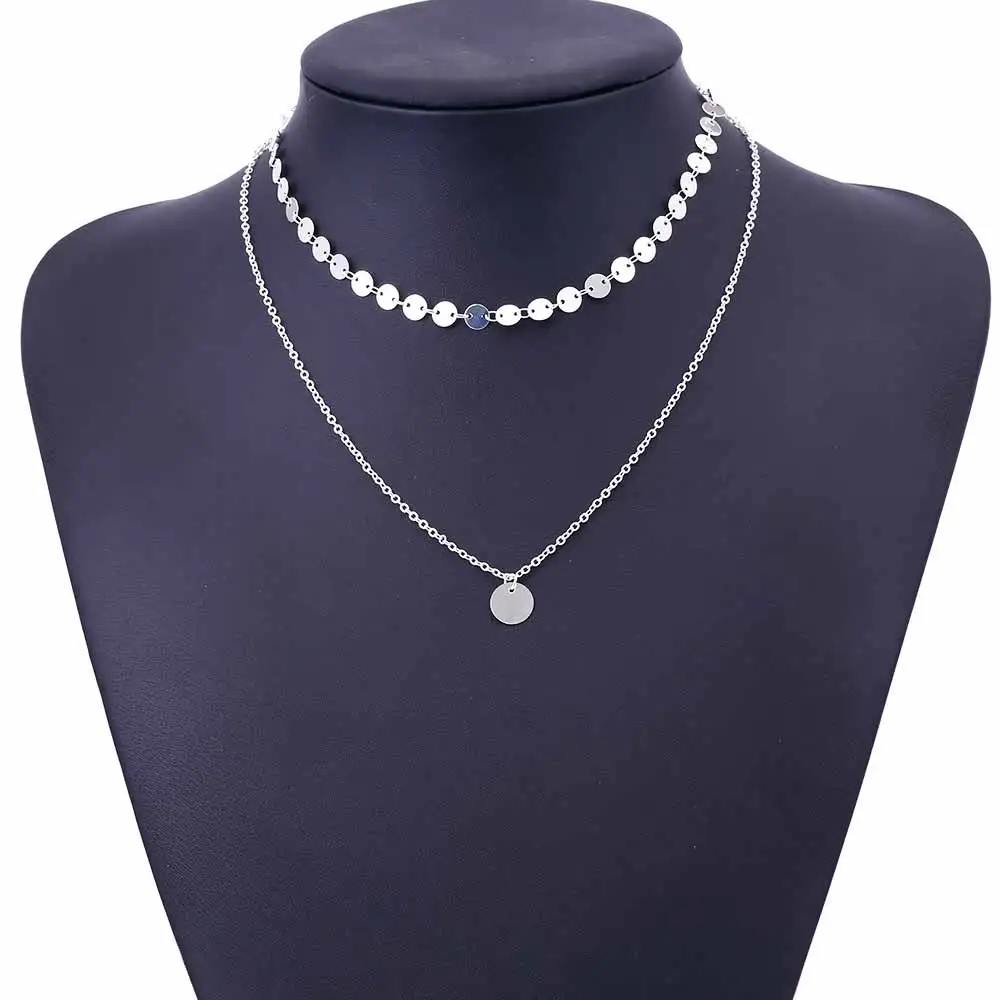 FAMSHIN 2017 новая мода золотая монета многослойное ожерелье набор для женщин