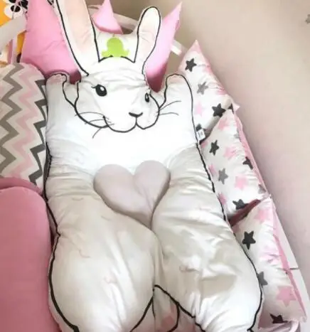 rabbit Креативный дизайн Ins кролика, енота, хлопковый игровой коврик, детская игрушка, одеяло для ползания, импортные товары для украшения детской комнаты - Цвет: rabbit