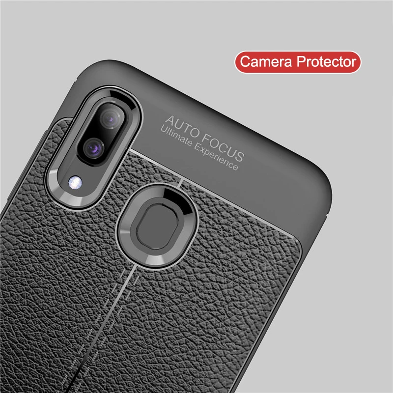 Чехол для Samsung Galaxy A30 мягкий чехол из ТПУ с рисунком личи противоскользящий