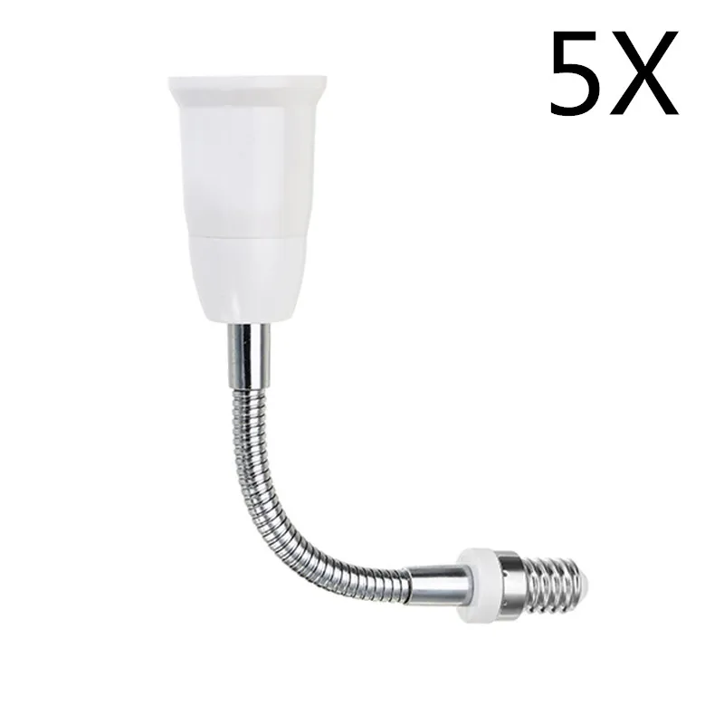 5pcs CLAITE 3 шт 5 шт 10 шт 18 см E14 к E27 гибкая расширить лампы базы Адаптер винтовой держатель конвертер AC250V - Цвет: 5pcs