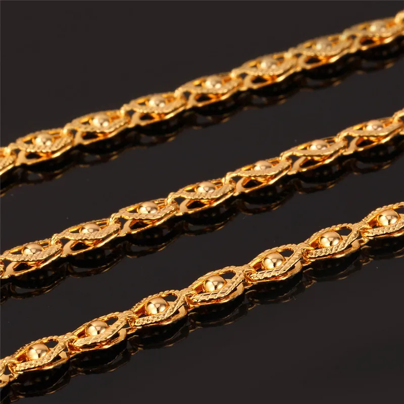 U7 Мужской Птичий Глаз Цепочки На Шею Золото/Розовое Золото/Серебро Цвет Цепь