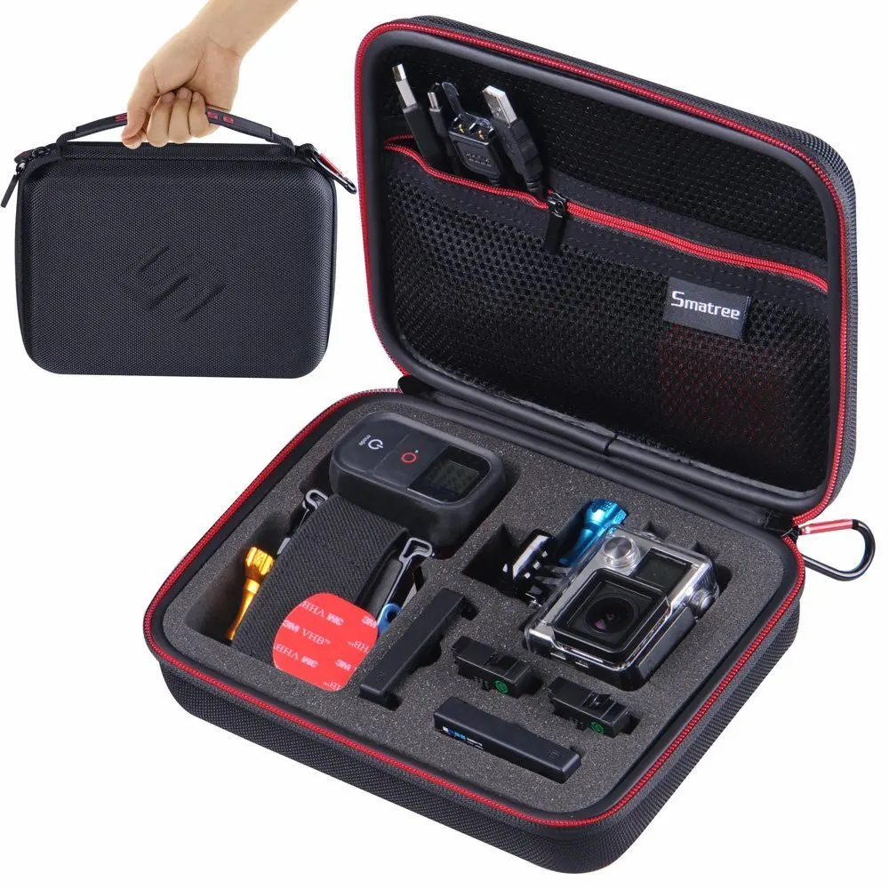 Black Smatree G160 сумка Футляр Для Хранения Чехол для коллекции Коробка Gopro Hero 7,6, 5, 4, 3+, 3(камера не входит в комплект - Цвет: Black
