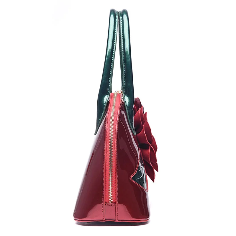 Женская сумка из лакированной кожи с цветочным принтом A740/g|women handbags|women bag totesluxury